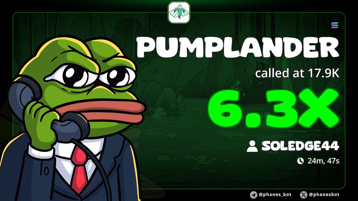Soledge44's tweet photo. 🔥 NICE PUMP 🔥 
$PUMPLANDER hits 6.3X 🎯
Early positioning works 🤝
TG stays premium 🍀📊

CA >> 
9RMn4cm9Ju8QKUWRgNVRG2nK7pUxpyDVXzcvHFuSpump
#100xGem #Solana #Memecoin #Cryptocalls #Degen #PumpFun  #Degen https://t.co/1G0Ue3ZiiH