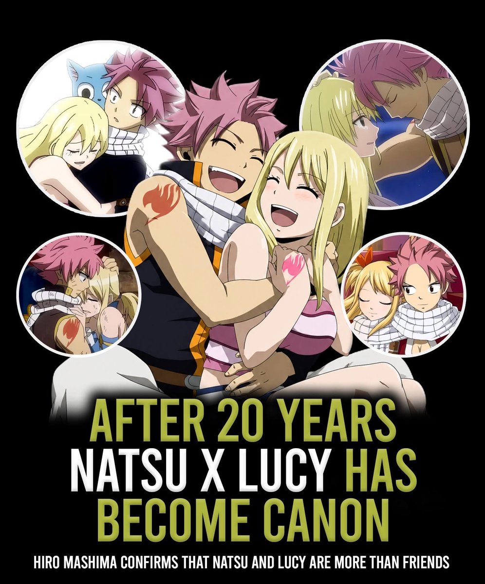 AnimeePost's tweet photo. "Though it is not directly said in the manga, Natsu and Lucy have feelings for each other that are more than just friends." https://t.co/Bbk4ADJ6Zi
