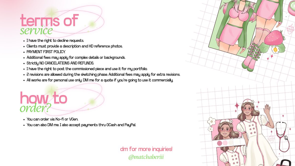 matchaberiii's tweet photo. 🌸 C0MMISSIONS OPEN 🌸
{ likes/rts are highly appreciated }  

hello, my commissi♡ns are open! dm me or visit my ko-fi and vgen if you're interested 🍀

☆ https://t.co/6w3HKKSZb9
☆ https://t.co/5cO5NY5zCG

#VGenComm #kofi #commissionsopen #artcommissions #artmoots https://t.co/x7Q8k1d01J
