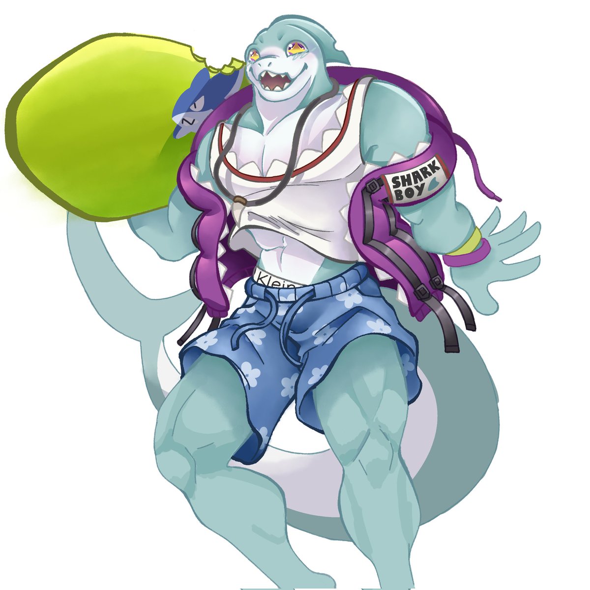 hey_ne0's tweet photo. shark boy! 🦈 https://t.co/fSJ7VtfHBU