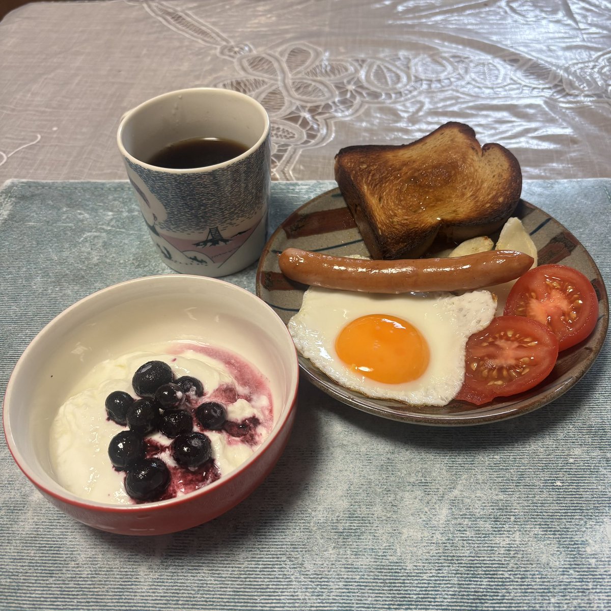 narazuki's tweet photo. 20260608 今朝はいい天気だよ  1日曇り予報だったのに
今日は1日、会議な日  寝ないようにしなきゃ
#朝ごはん #朝食  #breakfast #早餐 https://t.co/CCLxHWY1bA