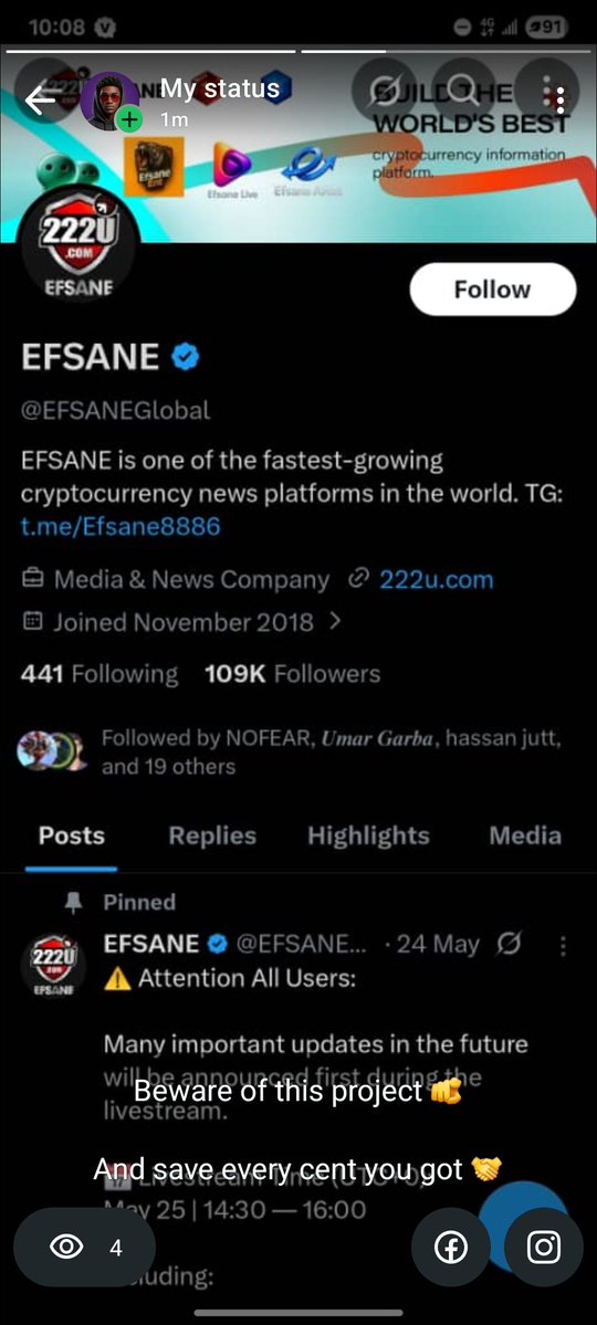 BLagos35231's tweet photo. Beware Beware Beware!!!

@EFSANEGlobal is a scam save every cent you got and don't listen to their tricks..

Trend this post and save everyone outhere 👇 https://t.co/Hl6aEVLd2D