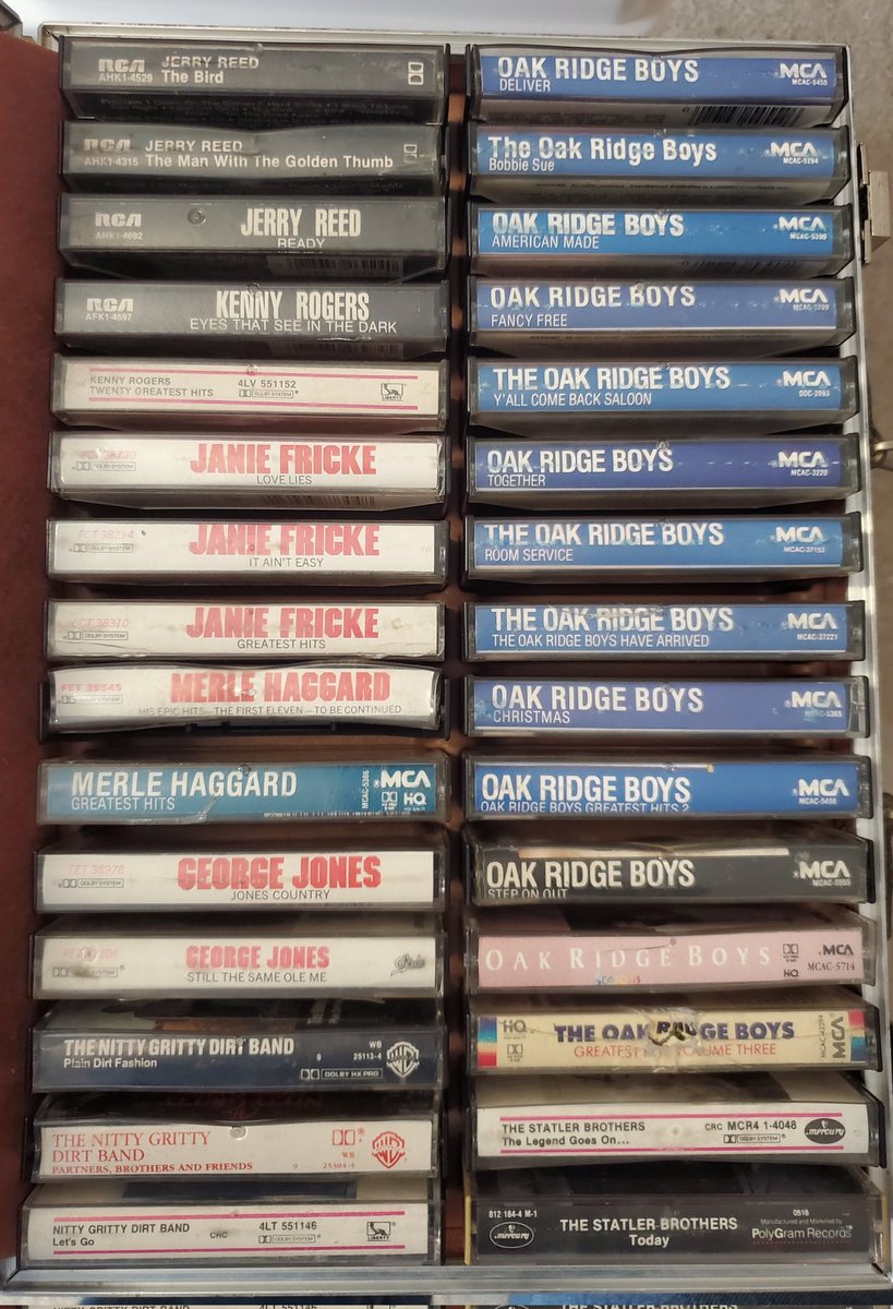 PatchingBirder's tweet photo. @Super70sSports Oaks may have been my first also at 1981 scout jamboree. But the first time I actually bought tix to a concert was 38 Special. Also 1981 at Municipal Audit. Nashville. Not sure which was first. I have seen Oaks many times. Huge fan. Live look in at my country cassette case. https://t.co/AwRH4lmGVi