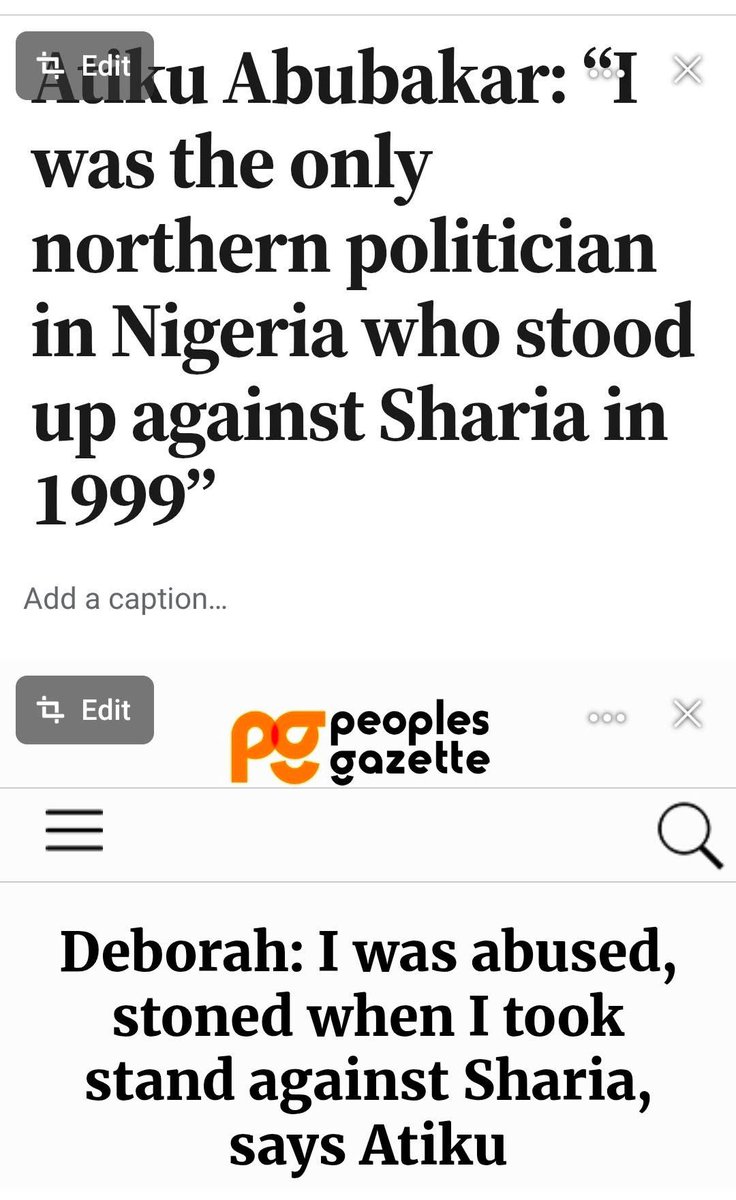 abvbakr_RMK's tweet photo. So Atiku bragged that he stood up against Sharia in 1999? 😂😂😂

Let me ask the Northern Muslims who are supporting him: Is this the man you want to vote for? A man who is proudly telling the world he opposed your religion? A man who boosts about fighting against Islamic law? https://t.co/6X5LxyavhU