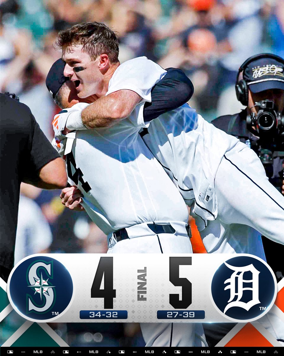 MLB's tweet photo. Kevin McGonigle's walk-off knock earns the @Tigers a series win! https://t.co/wOz3TWSzV4