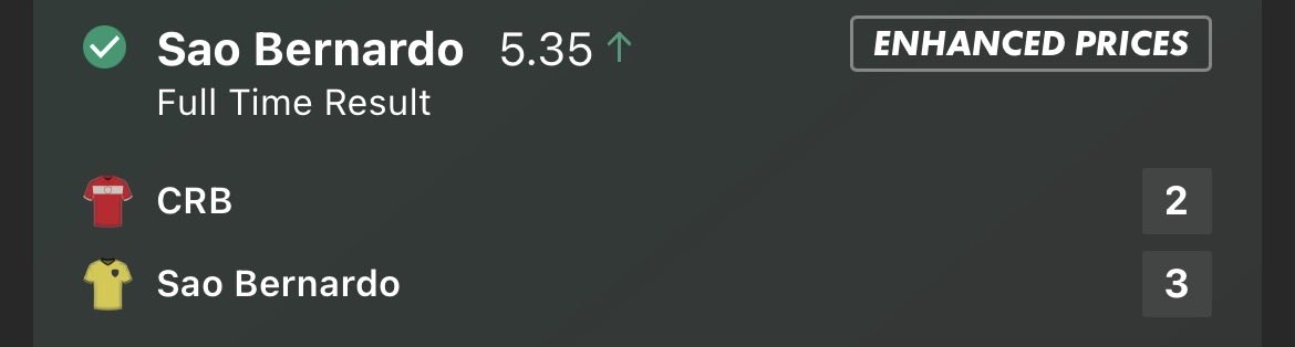 TUGA_TIPSS's tweet photo. BOOOOOOOOMMMMM!!!!✅✅✅✅

SÃO BERNARDO ARE OUR SAVIOURSSSS 🇧🇷🇧🇷

They couldn’t hold on to a lead to save their lives until the 3rd goal which is all that mattered!

5.15 tipped at 1U 💰
2.00 tipped at 1.5U 💰 https://t.co/obX8iqkky4