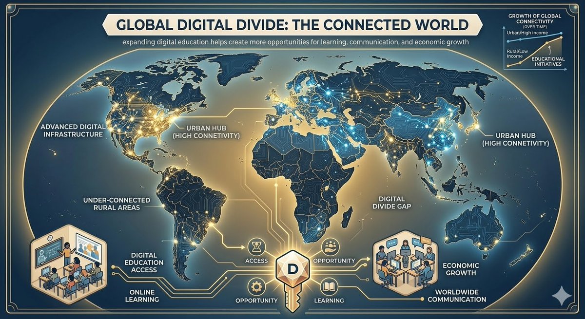 litempowerspt's tweet photo. The digital divide continues to affect millions of people worldwide who lack access to technology and reliable internet. Expanding digital education helps create more opportunities for learning, communication, and economic growth.
#LITEmpowerment #digitaleducation https://t.co/YQUI5ip9pk