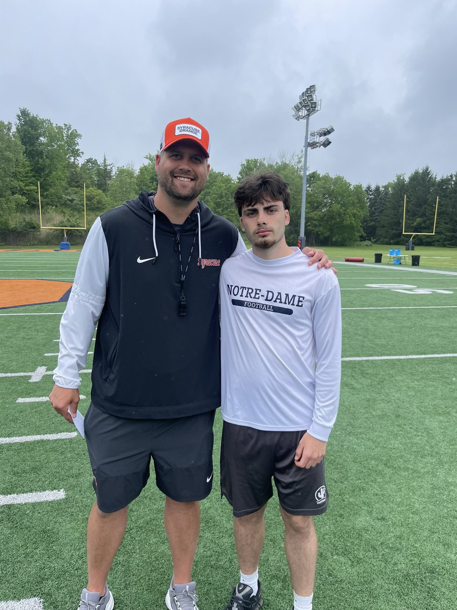 v_keatonpelland's tweet photo. Had an amazing time at @CuseFootball’s specialist camp. Finished 1st place for the punting competition and 2nd place for the field goal and kickoff competition! 

@CoachWCoale 
@CoachBayer_ https://t.co/WmdYSkfrBj
