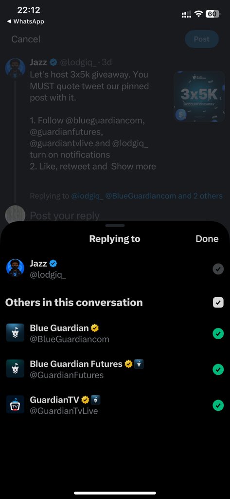 BamideleMistur1's tweet photo. @lodgiq_ @BlueGuardiancom @GuardianFutures @GuardianTvLive @PRIMEBOOM_01 
@Favyp_115 
Done ✅ https://t.co/QbWcPpKUVO