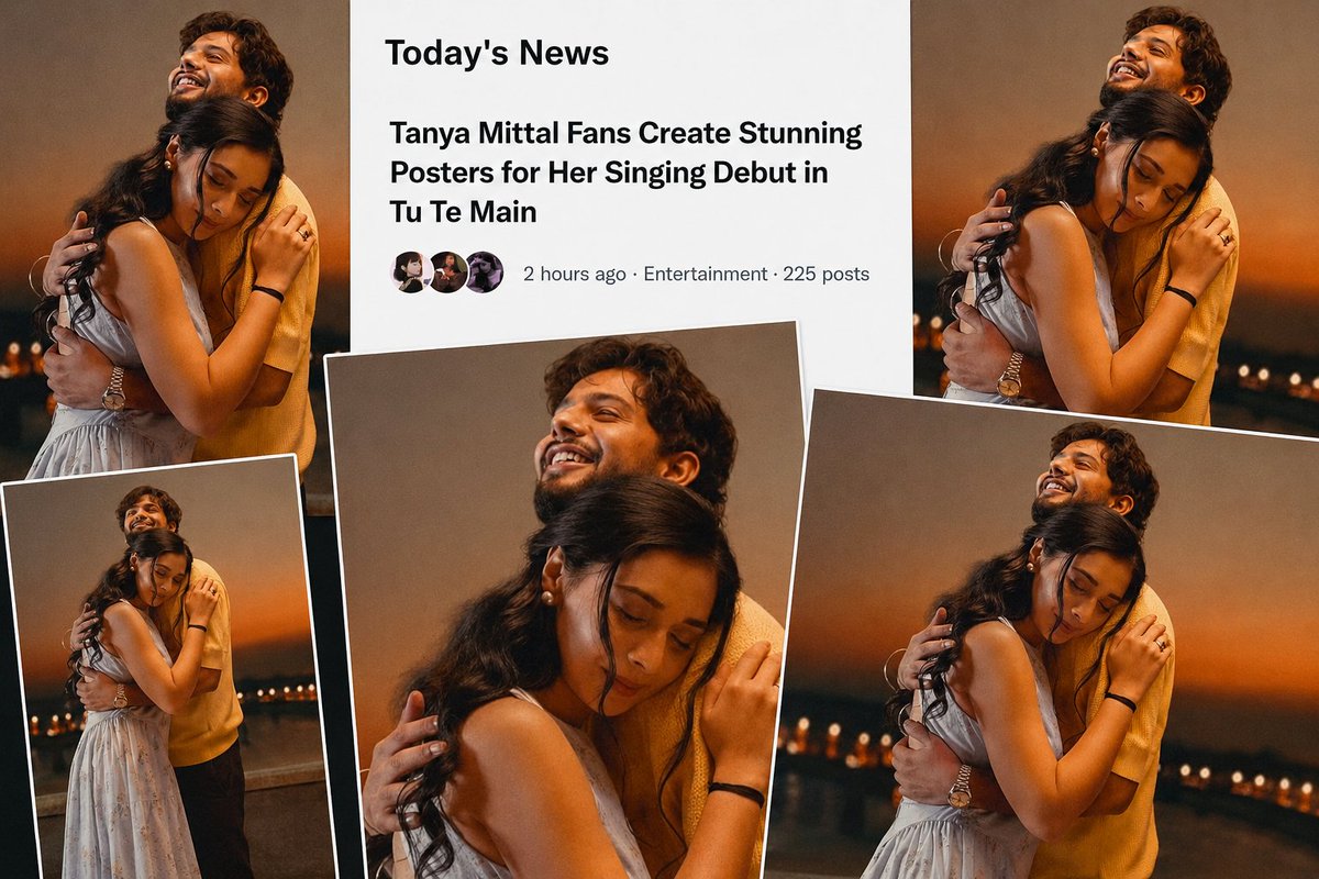 AriesSoul1104's tweet photo. The fan-made posters.
The excitement.
The X News feature.

That's what happens when people genuinely connect with someone.
@itanyamittal 🧿

#TanyaMittal #TuTeMain #TanyaKaParivaar #Wanya https://t.co/WaazNXIrRS