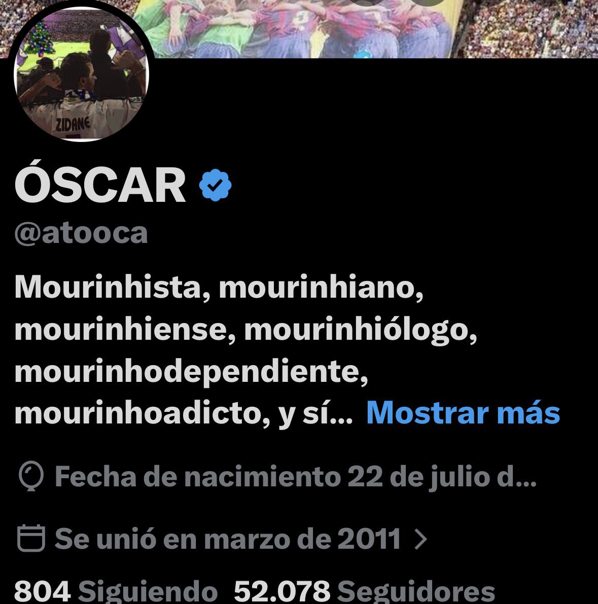 atooca's tweet photo. 15 años con esta BIO. Estoy muy nervioso, amigos. https://t.co/7kok028wms