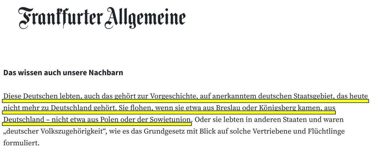 GanzeGeschichte's tweet photo. Neuer Beitrag aus der FAZ vom 6. Juni 2026: 
Das machen sich viele nicht bewusst - Ostpreußen war so selbstverständlich Deutschland wie das Rheinland, Hessen und Oberbayern. Dass Ostpreußen und Schlesien Teile Deutschlands war, war nicht "umstritten", sondern weltweit anerkannt, von den USA und von allen anderen Ländern der Welt. Wenn man familiär nicht betroffen ist, kann man sich das Ganze vielleicht besser vorstellen, wenn man sich ausmalt, wie es wäre, wenn plötzlich alle Kölner, alle Aachener, alle Eifeler, Saarländer und alle Schwarzwälder über Nacht ihre Häuser räumen müssen, um Platz für Franzosen zu machen.