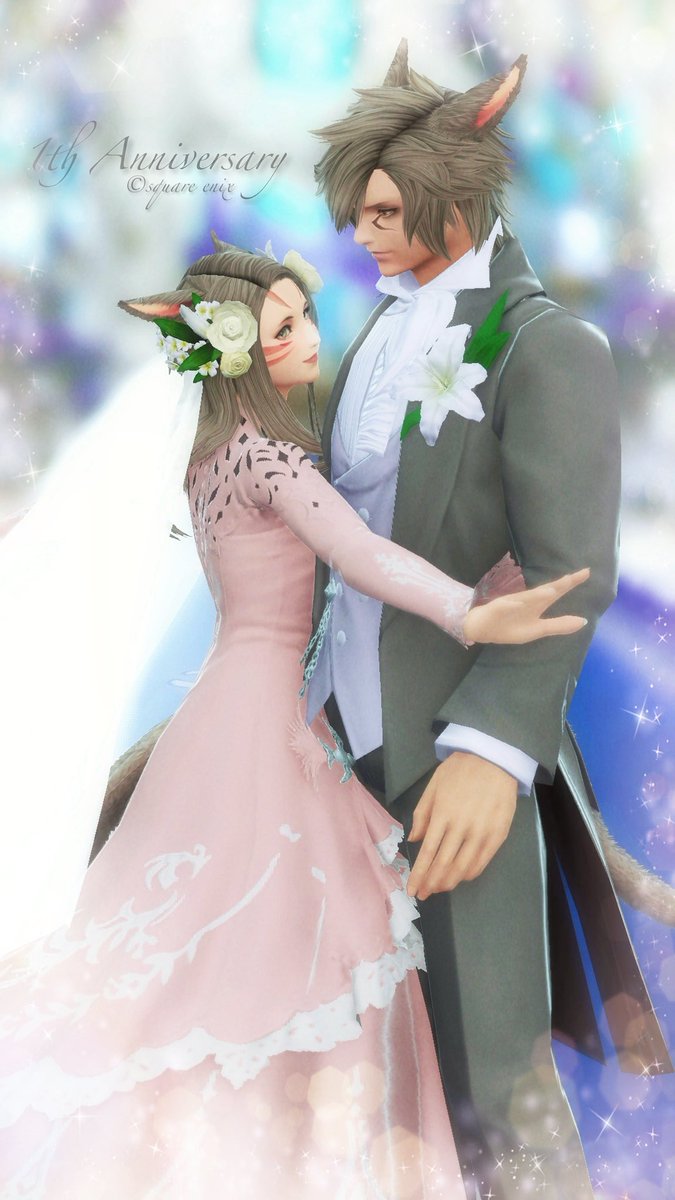 enn__joy's tweet photo. おはよう！

6/6に1周年挙げてきました💍参加してくれたみんな、お祝いの言葉をくれたみんなありがとう！進行は相変わらずグダグダだったけどそれもまた一興☝️SSはツリーに…

 #ff14  #ミコッテ  #おはミコ 
 #エタバン  #アニバン https://t.co/oZXWa1FlWD