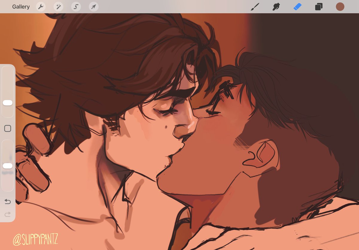 slippypantz's tweet photo. WIP for a veryyyy belated #jayvikkissweek 🫢 https://t.co/JbbBlEFY0R