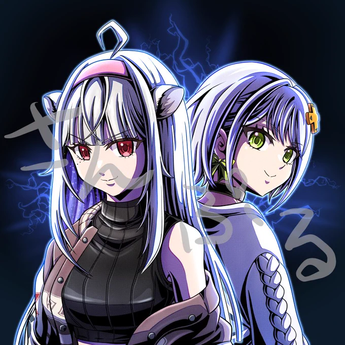 あらためて、玉餅かずよ様、斜落せつな様の歌みた動画で描かせていただいたイラストです! 完成されたものがあまりにもかっこよかった!