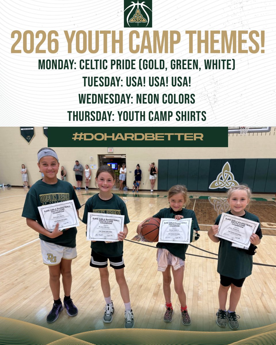 DJgirlsbball's tweet photo. We can’t wait to see you tomorrow, Campers!!! #DoHardBetter https://t.co/lJSD5iM88W