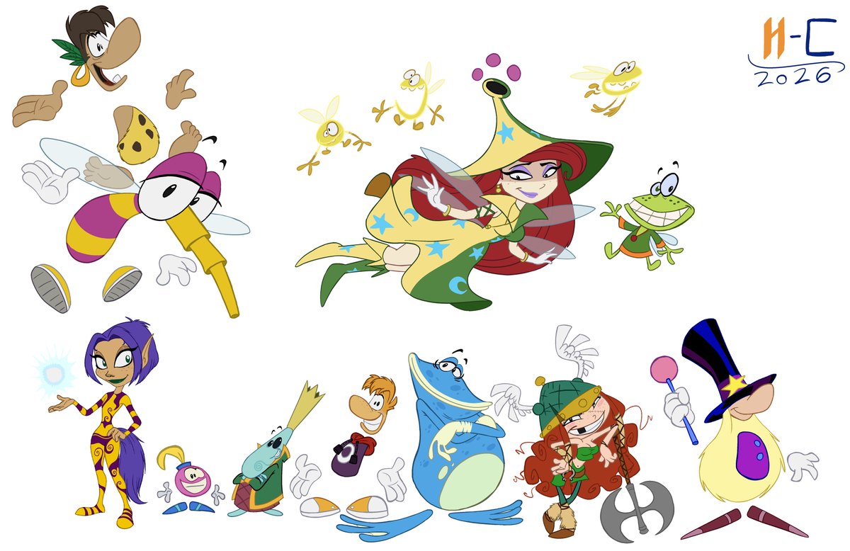 HansCuff's tweet photo. Rayman &amp; Co. #Rayman #Ubisoft #FanArt - Art by Hans-Cuff https://t.co/2FzOkz9kXa