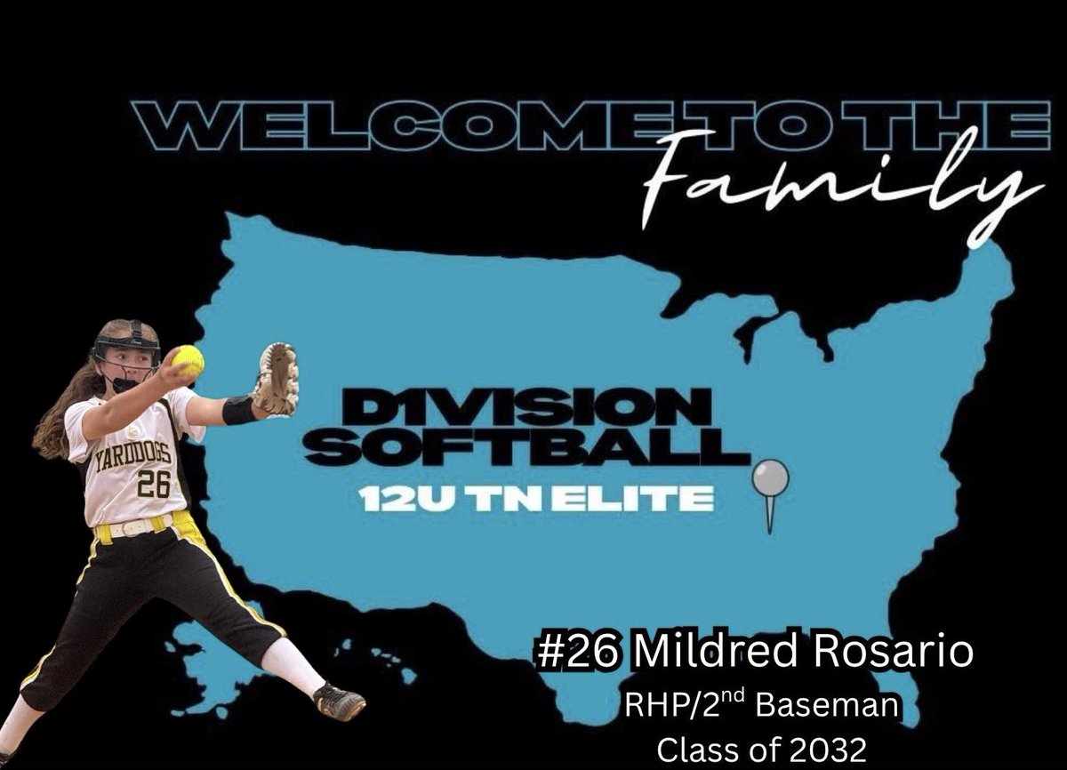 mrosario2032's tweet photo. I can finally announce that I have decided to take my softball journey to the next level and join D1Vision 12U Elite.  I am so excited for this opportunity! One step closer to my goal of playing collegiate ball one day! 🥎 @D1Vision12UTN @d1vision_sb https://t.co/9xuGE0XbKC