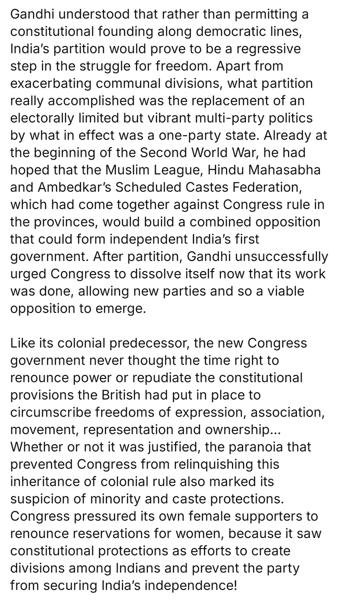 PhilipPanass's tweet photo. Notwithstanding that this is a rather-unoriginal article, the author seems to be oblivious of the repressive nature of the state. Attaching a few bits from Faisal Devji's review of Madhav Khosla's book, in case they are of any use. (2/2) https://t.co/LYmpp6wShM