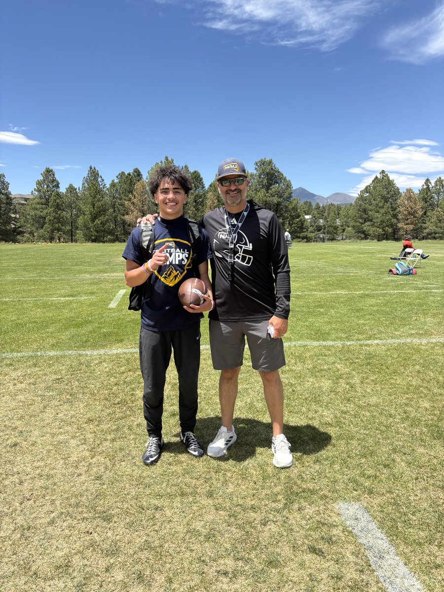 MontyMelen's tweet photo. Thank you @NAU_Football for having me out today glad I was able to showcase my talents and have an amazing conversation with @Coachbwright4 after the camp can’t wait for a game day visit !
@NAUFBRecruiting @PrepRedzoneNM @CouchPSports @Coach_Eck @LukeSchleusner @Coach_DCarr @coachpjlondon @coachapatterson @coachcchar @_coachE