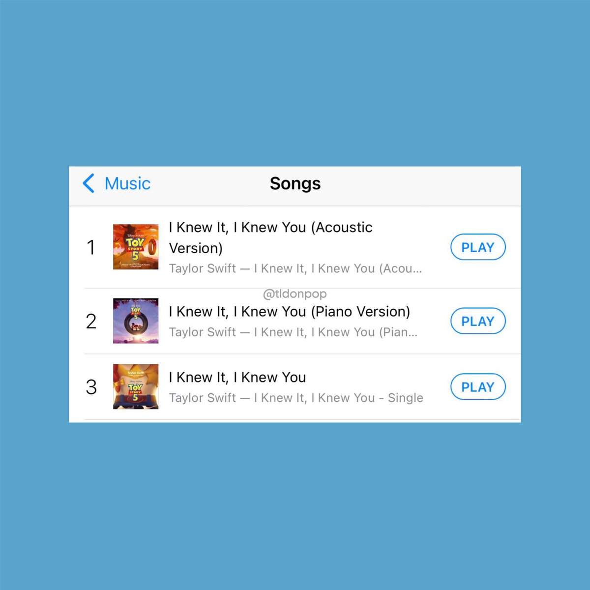 tldonpop's tweet photo. Taylor Swift extends her record for the most chart toppers (80) on the US ITunes with 'I Knew It, I Knew You (Acoustic Version)' debuting at #1. 

She currently occupies the Top 3 spots on the chart. https://t.co/otwcPSiFq2
