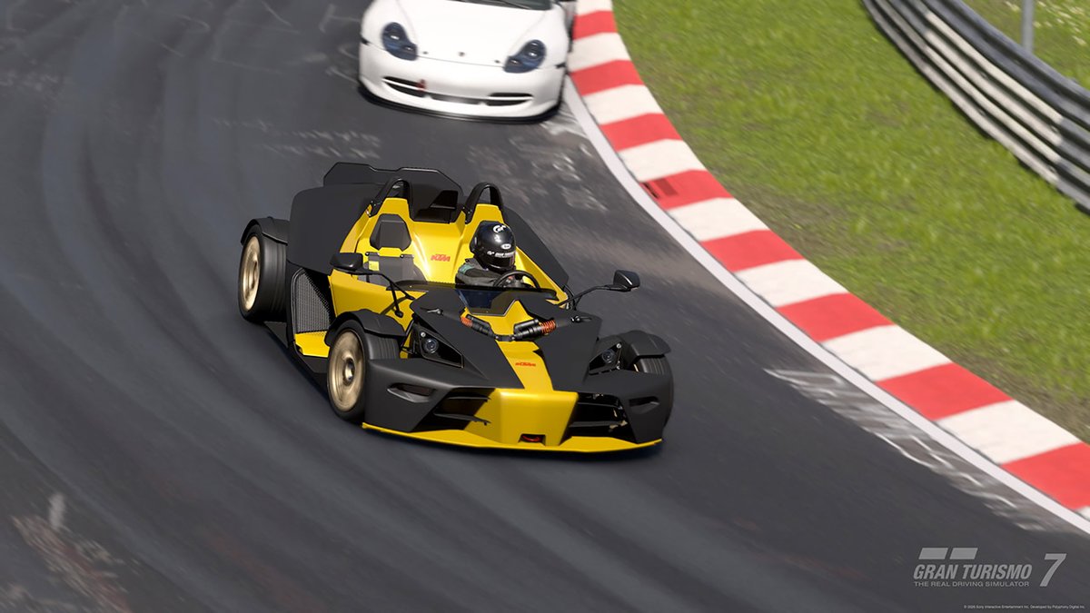 skymac_org's tweet photo. Nous clôturons le weekend avec une expérimentation, toujours sur le #Nurburgring #Nordschleife. Cette fois, c'est au volant de la X-Bow R '12 que nous avons complété les 2 tours de l'épreuve WTC600. Réglages et réalisation : https://t.co/RYzZGsRkrQ
#GT7 #GranTurismo7 https://t.co/FpqpAkFMn6