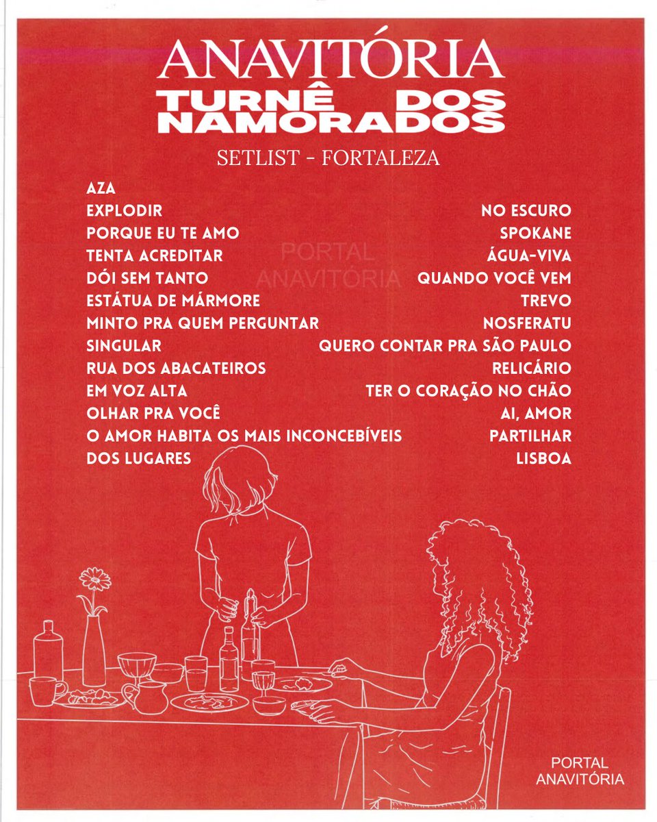 oanavitlovers's tweet photo. Atualizações na setlist da Turnê dos Namorados. 💌 https://t.co/3NHWrKZE2b