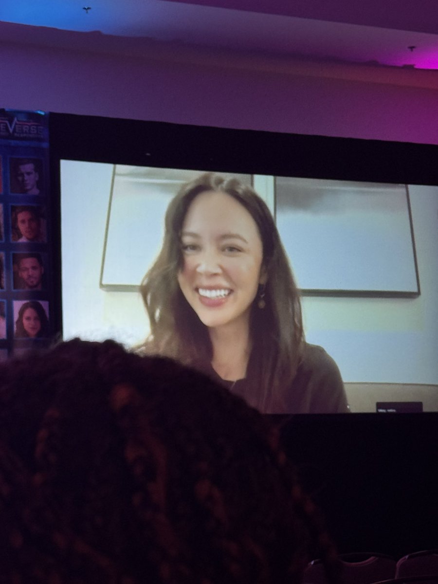 dqstcrdly's tweet photo. some stills from melissa at the panel! (more in replies) #rescueverse https://t.co/XsUvoMND9p