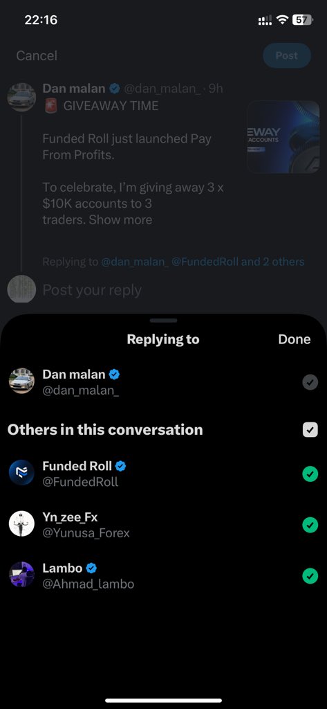BamideleMistur1's tweet photo. @dan_malan_ @FundedRoll @Yunusa_Forex @Ahmad_lambo @ibirinde130
@PRIMEBOOM_01 
@Favyp_115 
Done ✅ https://t.co/4f9OR7E98W