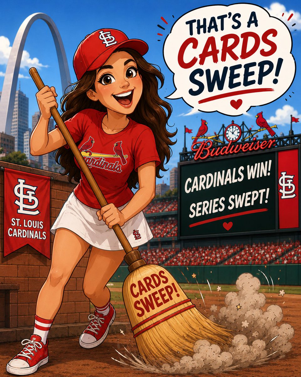 KaranEsch's tweet photo. We be sweepin’ !!! #stlcards https://t.co/qDnLbrmTPN