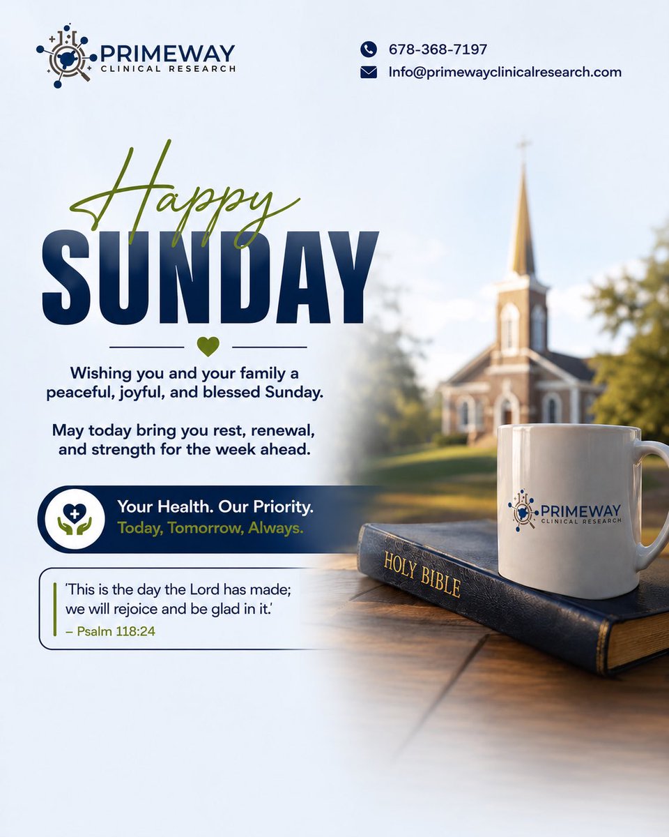 Primewaycrg's tweet photo. Happy Sunday! ✨ Take time to recharge and remember true wellness encompasses mind &amp; body.

​Join us &amp; our hosts at New City Church – Fairburn Campus in two weeks for a morning dedicated to your health!

​Sat, June 20, 2026
🕙 10AM–1PM
📍 3355 Old Jonesboro Rd, Fairburn, GA! https://t.co/XzmqiK2t6U