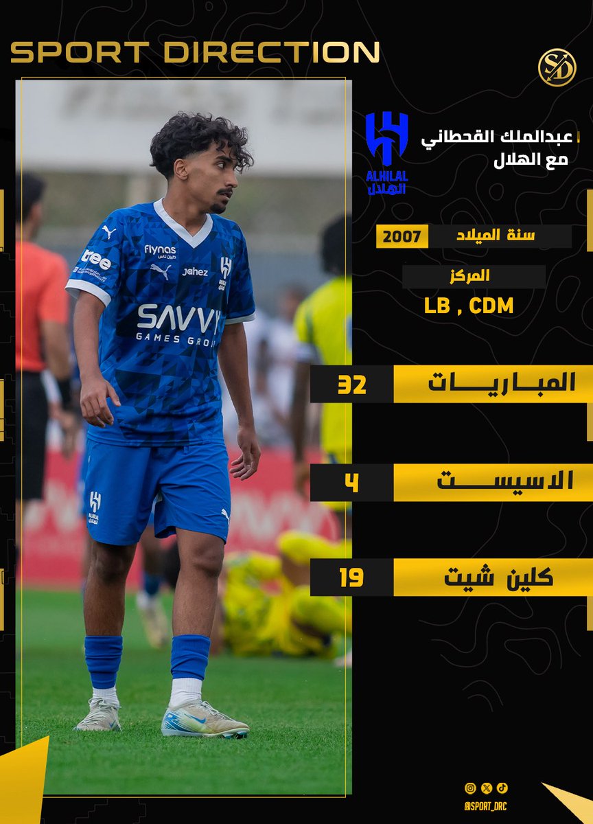 Sport_DRC's tweet photo. 📊 || نجم سبورت دايركشن ونجم #الهلال عبدالملك القحطاني في موسم 2025/26 💙🔝 https://t.co/EdjJuA3SXI