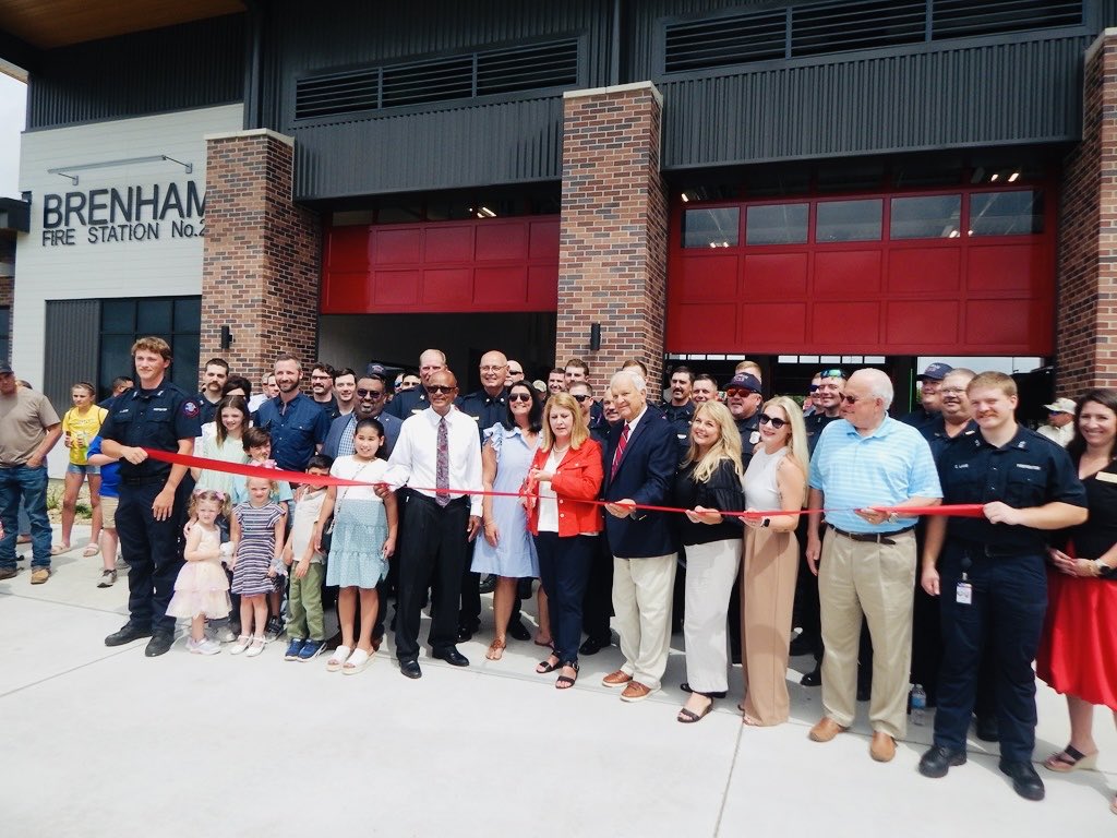 Steve_Soman's tweet photo. I’m thrilled to have been part of the grand opening of our new Brenham Fire Station No. 2 on June 5, 2026!

This impressive 10,335-square-foot facility at 3007 James Nutt Boulevard was designed by BRW Architects and built by Collier Construction Company. It features three apparatus bays, living quarters, an exercise room, training classroom, and support spaces. Staffed with four firefighters per shift (with room to grow), it’s a major step forward in serving our growing community and improving emergency response times.

Huge thanks to Mayor Atwood Kenjura, Fire Chief Mark Donovan, retired City Manager Carolyn Miller, and all the dedicated folks who made this happen. This is a smart investment in public safety for all of us!

Grateful for our outstanding first responders and what an incredible milestone for our community!