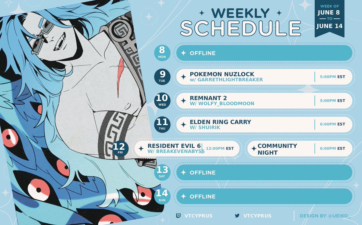 VTCyprus's tweet photo. New schedule up for the week of June 8th! https://t.co/bm0ao9WYNv