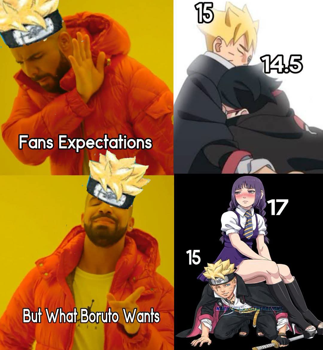 HWidiyanti94902's tweet photo. Segala narasi dibuat demi bisa Canon...

Bahkan ketika berita "Boruto tidak keberatan dengan wanita yang lebih tua" pun , membuat fans BSU langsung menaikan usia Sumire agar sesuai standar Boruto 🤣 https://t.co/byGfHI9qct