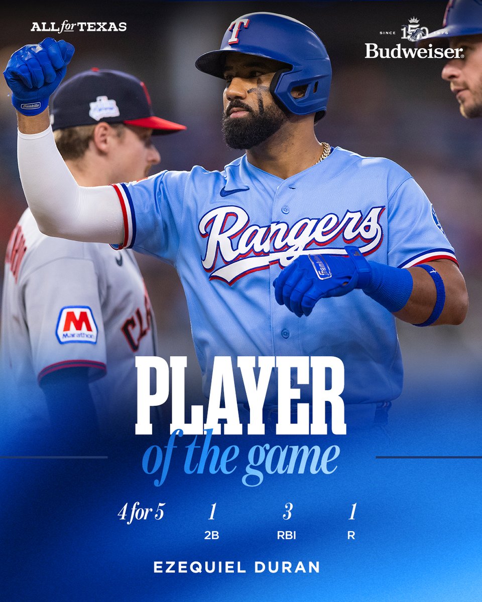 Rangers's tweet photo. 4-hit day for the future All-Star.

Vote Zeke ⭐️ https://t.co/SQkJxO8me8 https://t.co/65cco8t7mK