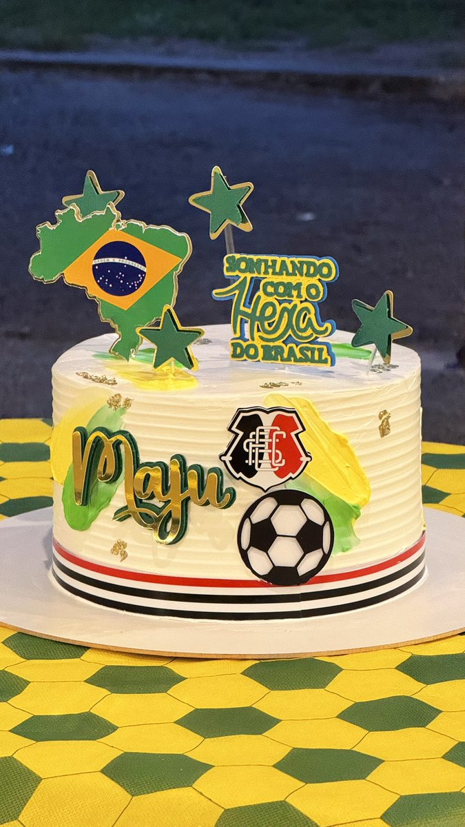 majugborba's tweet photo. subiram os balões e o bolo não poderia ser diferente, @SantaCruzFC, sempre, e o sonho do hexa 🇧🇷 https://t.co/pnMpjoFkAY