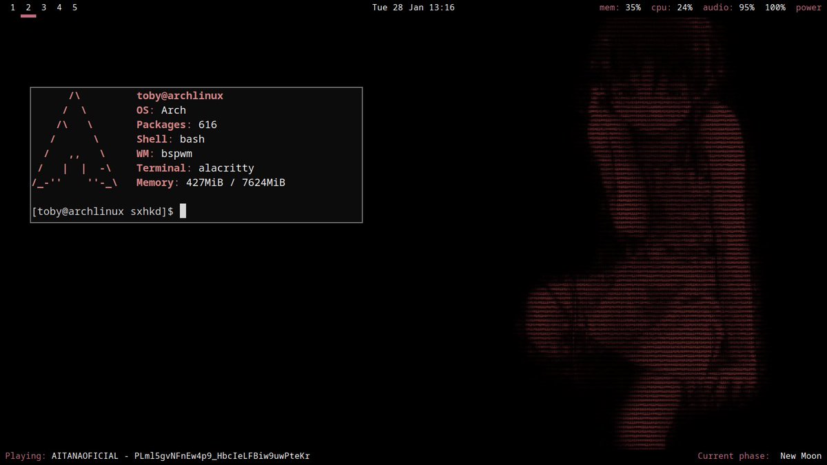 therabbbb's tweet photo. @zkWils @zuhaitz_dev I like minimalistic aswell but I like pretty more. Here’s my minimalistic setup on bspwm. https://t.co/iro6EwTtjy