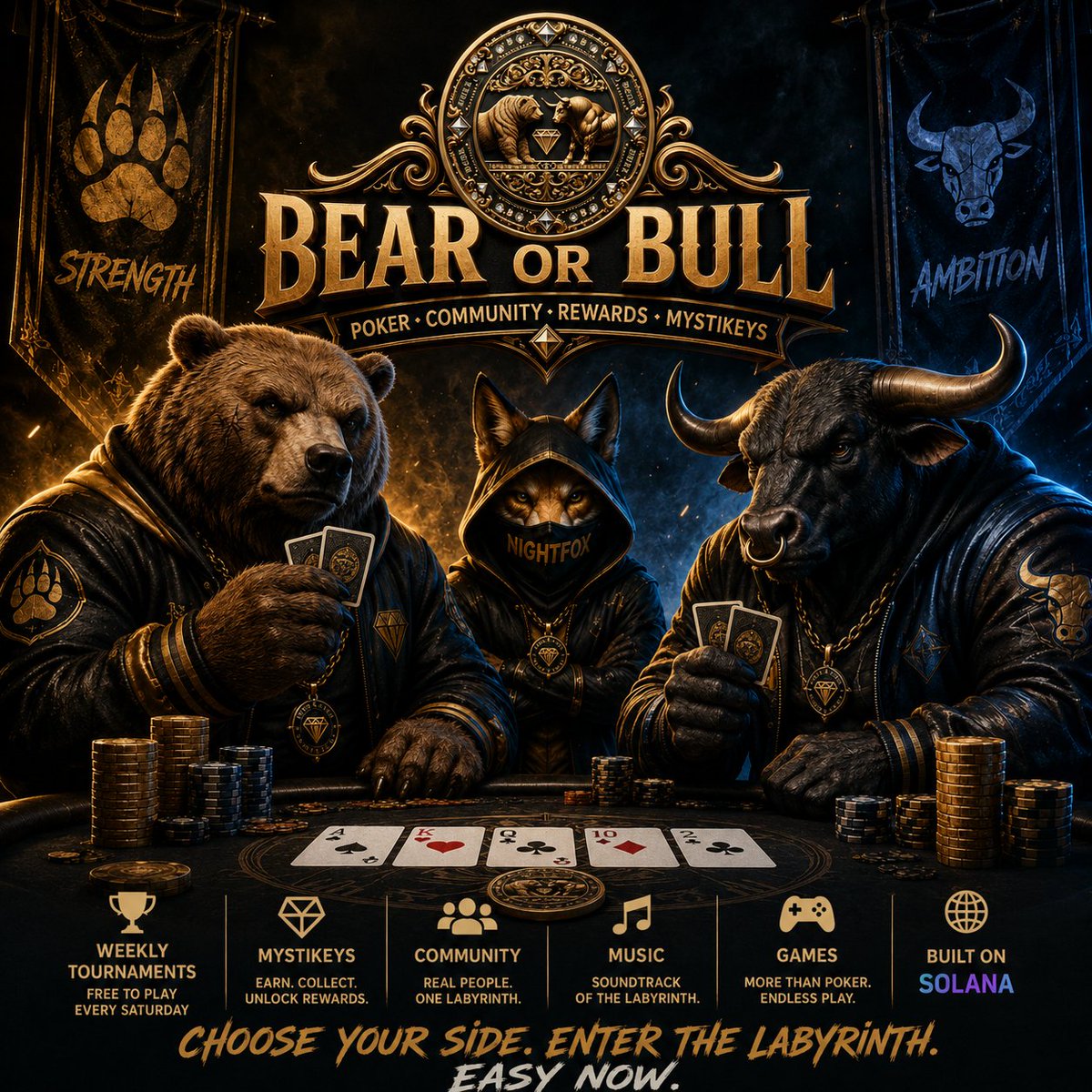 bearorbull3's tweet photo. 🐻 BEAR OR BULL 🐂

Weekly free-to-play tournaments, partner rewards, Mystikeys, music, games and an expanding universe built around the people who show up.

Every Saturday.
10 PM UTC.
Open to everyone.

🔗 Join us: https://t.co/sQL6EQ6i9I https://t.co/cXA9QLZcPf
