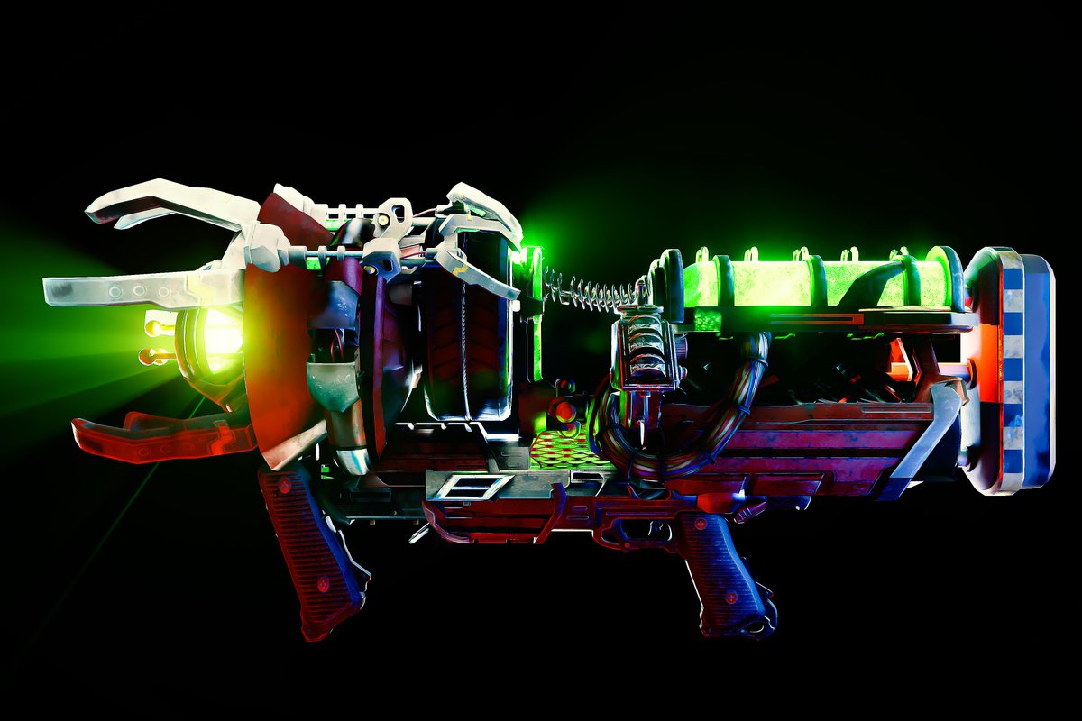 Spooky_Sal's tweet photo. Per request, a Raygun Mark II/Thundergun hybrid https://t.co/LNnJC6yZy2