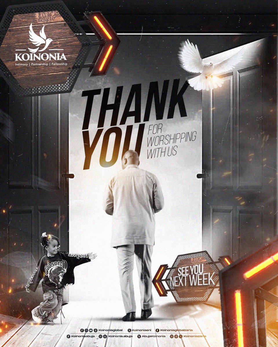koinoniaeni's tweet photo. “The LORD bless thee, and keep thee.” Numbers 6:24 (KJV)
_
Thank you for worshipping with us today. We pray that the Word you received will produce lasting results in your life. May your week be filled with testimonies and divine encounters.

We look forward to seeing you next Sunday. God bless you!

#ThisIsKoinonia
#KoinoniaAbuja
#KoinoniaZaria
#KoinoniaGlobal