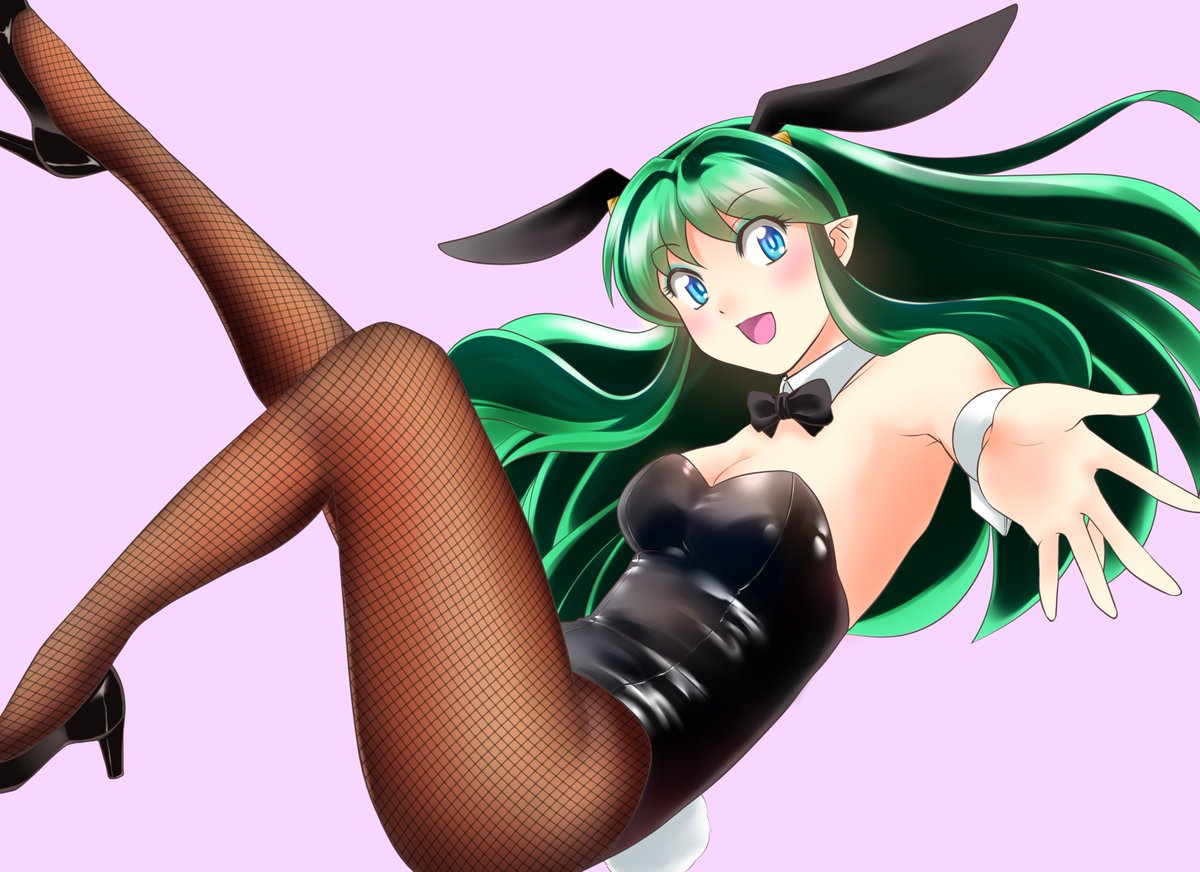 ラム・インベーダー(うる星やつら) 「#これを見た人は笑顔が人を幸せにする画像を貼って ダーリンにだけ見せる笑顔をもっ」|七緒双葉@Skeb募集してますのイラスト