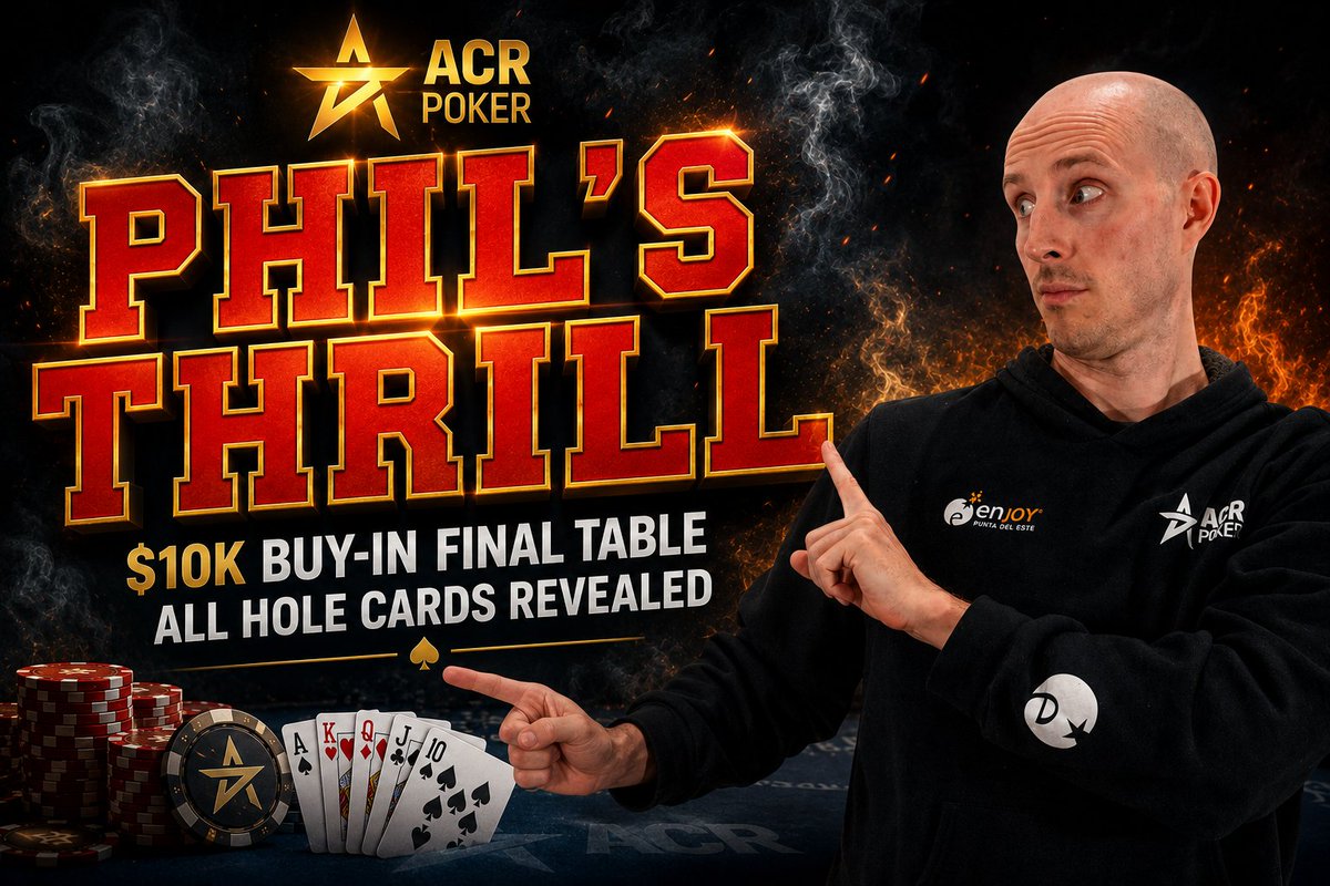 Gripsed's tweet photo. Live with the Final Table of Phil's Thrill
🔴https://t.co/U7ygRH2d7X
$141,000 up top &amp; all cards revealed! https://t.co/AvcWTsy5uD