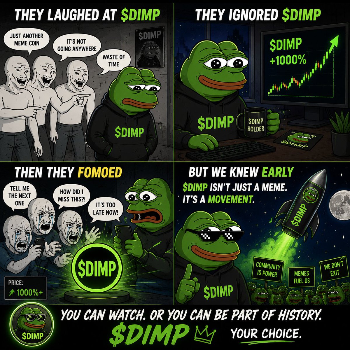 cryptoMegalorrd's tweet photo. The crowd laughed.

The community built.

The crowd ignored.

The community stayed.

The crowd panicked.

The community smiled.

Some people see a meme.

Others see what it's becoming.

TEL: https://t.co/lXqOcFyUme
@Dimponsol #DIMP https://t.co/DKAlhOJLoX