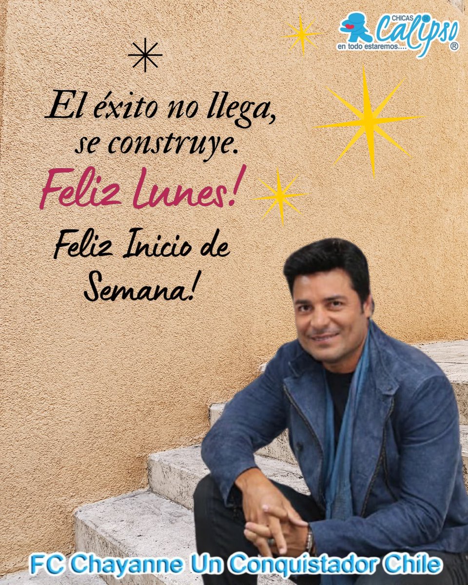 EnayVerdejo's tweet photo. @RadioLatina1011 Feliz comienzo de semana para todos..
 Mente positiva y a triunfar..!! Lindo Lunes. Cariños desde #Ovalle @CHICASDECALIPSO #MesCumpleañosDeChayanne 
#MesAniversario38Años https://t.co/q4OkWOK7jE