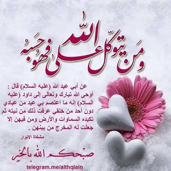 ahmdltef's tweet photo. 🌿#صباح_الخير
🔹صبّحكم الله بالخير🔹
عن أبي عبد الله (عليه السلام) قال :
أوحى الله تبارك وتعالى إلى داود (ع) إنه ما اعتصم بي عبد من عبادي دون أحد من خلقي عرفت ذلك من نيته ثم تكيده السماوات والأرض ومن فيهن إلا جعلت له المخرج من بينهن . 
📚 مشكاة الأنوار . https://t.co/ydtEJwRZrI