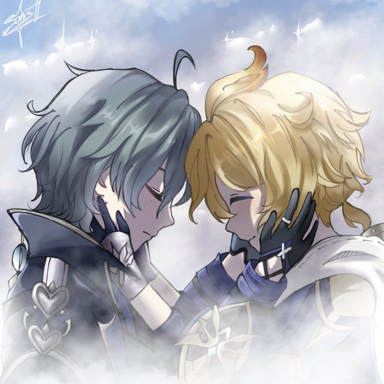 soni3tt's tweet photo. I got inspiration by Mikayuu✨
#lohemika #henmi #lohen #mika #genshinimpact #mikayuu https://t.co/0IZXgTglQ2