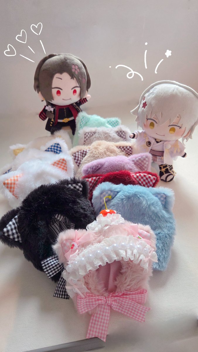 11~13cmぬい用の試作してた🎀 刀剣だとんまほっぺとちびぐるみが
