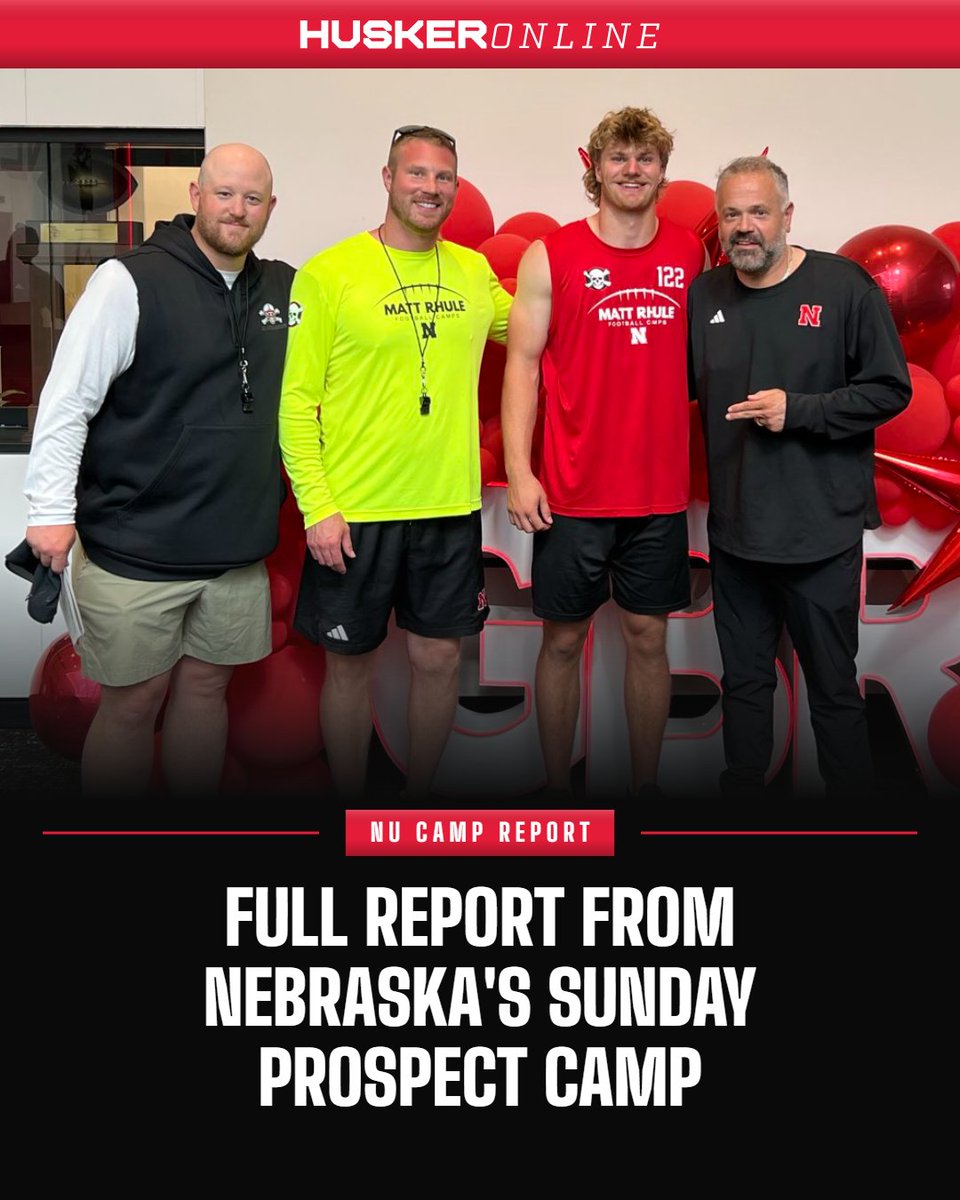 Sean_Callahan's tweet photo. Who stood out at Nebraska's final prospect camp?

✅ Caleb Green offered
✅ Owen Price offered
✅ Kingston McPike camps
✅ Several 2029 QBs impress

Full camp notebook from Sunday:
https://t.co/Iv3I1dJ2qW https://t.co/orvkYvz6a5