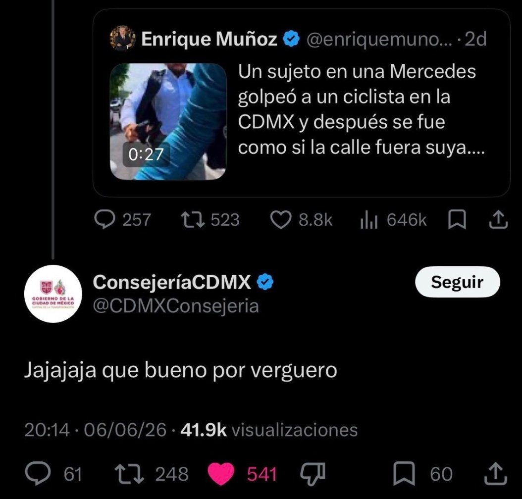 Soldado374's tweet photo. Jajajajajaja el pendejo de la @CDMXConsejeria se le olvidó cambiar de cuenta al calor de la burla #Cdmx #EdoMéx https://t.co/3eV6NvFBTT
